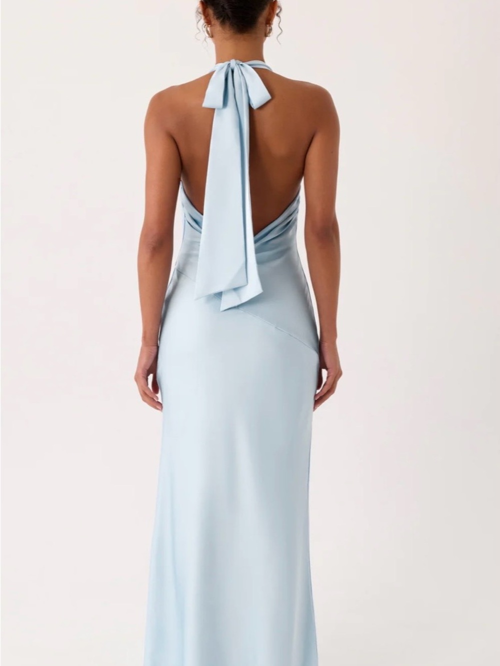 Peppermayo Light Blue Backless Halter Maxi Dress - Picture 2 of 3